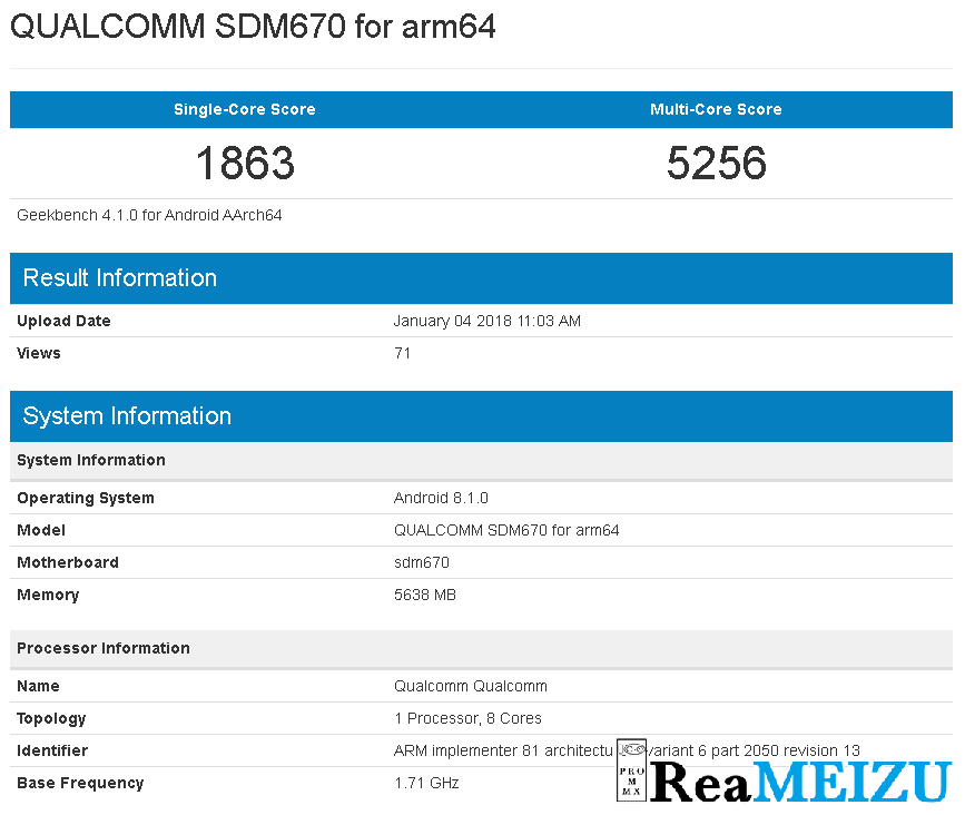 Qualcomm Snapdragon 670がGeekbenchに登場。試作機なのか数値は大人しめ
