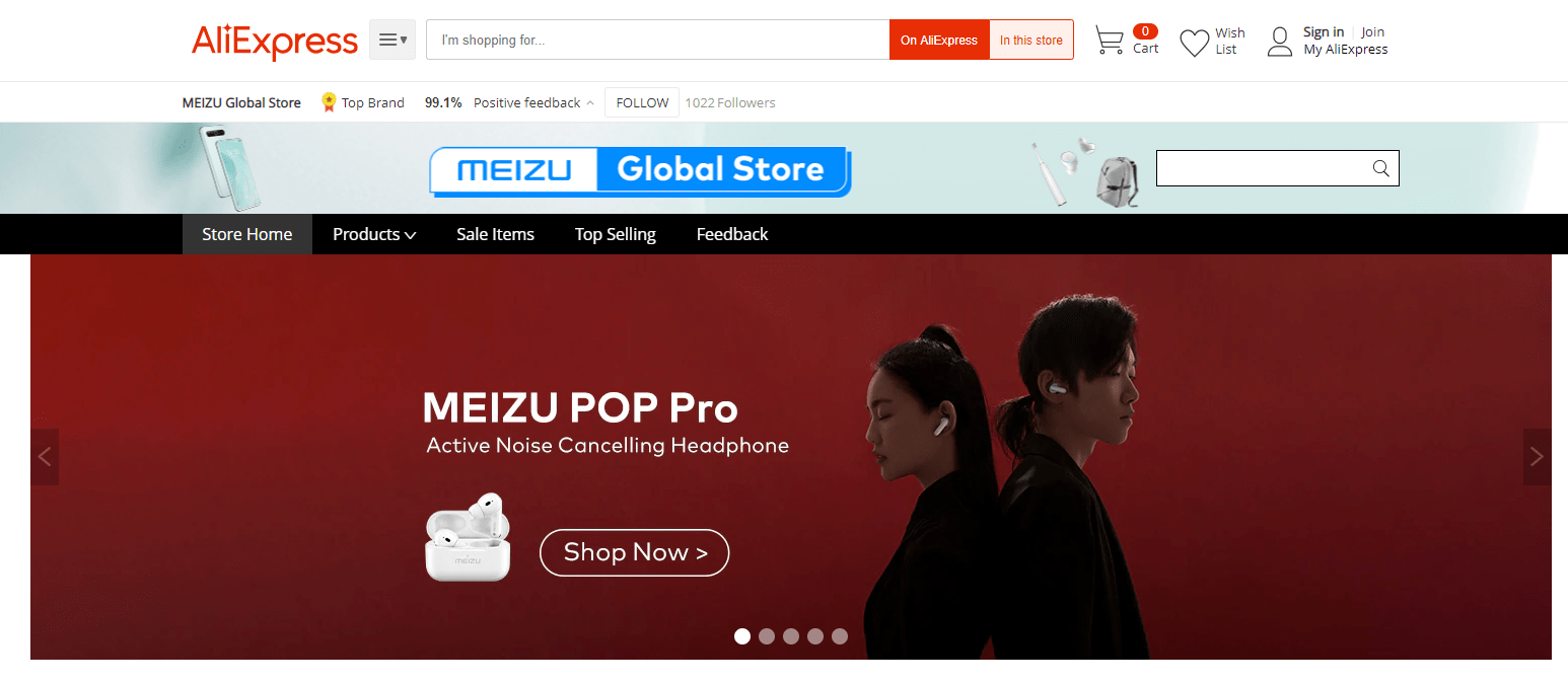 MEIZUがAliExpressで開店している公式店舗MEIZU Global Storeで購入してみた